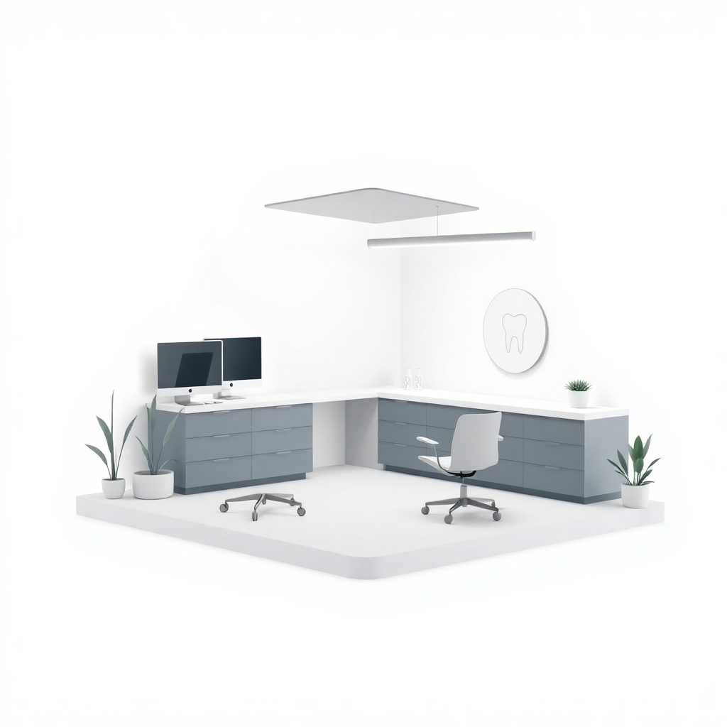 Hero image of a modern dental practice, shape 16:9