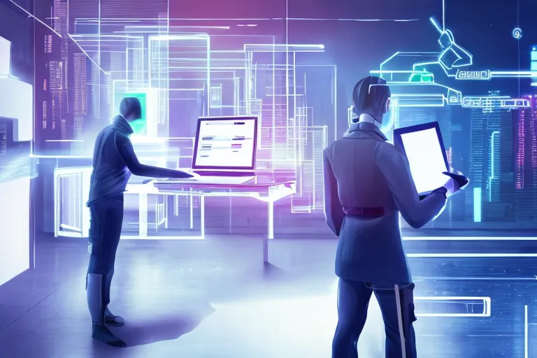 ai helping customer futuristic