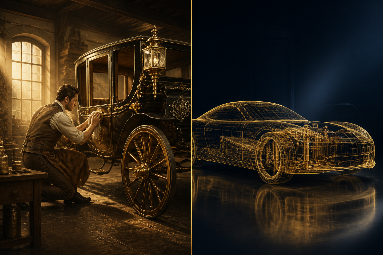 Old world to new: polishing the carriage versus constructing the car