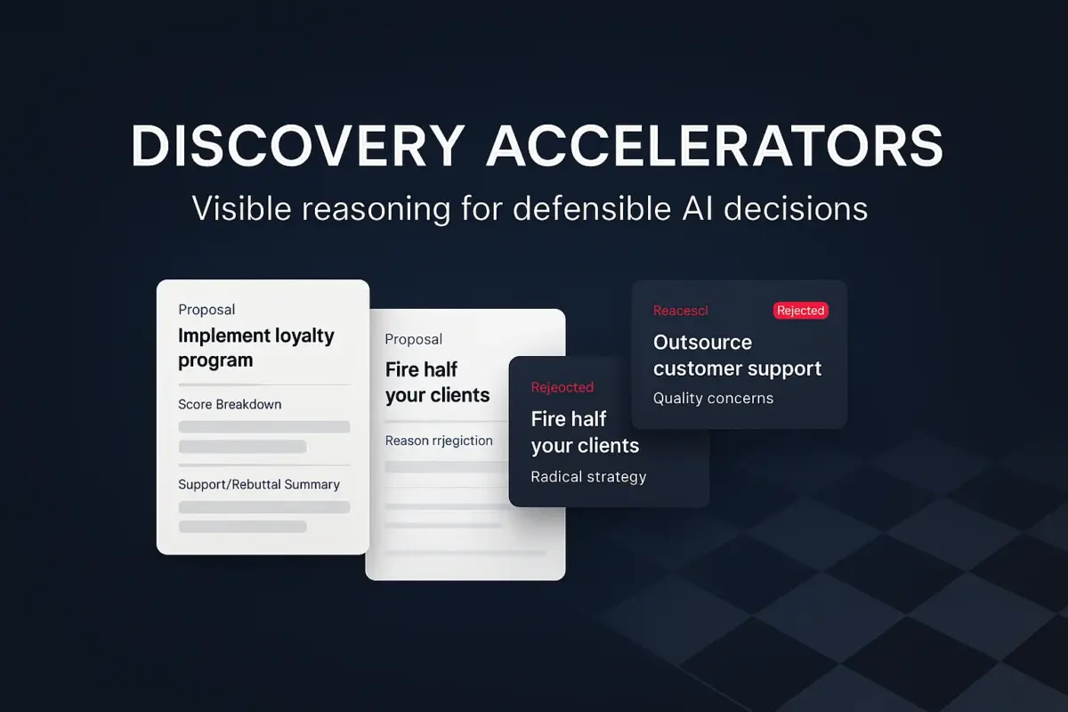 Discovery Accelerators: The Path to AGI Through Visible Reasoning Systems