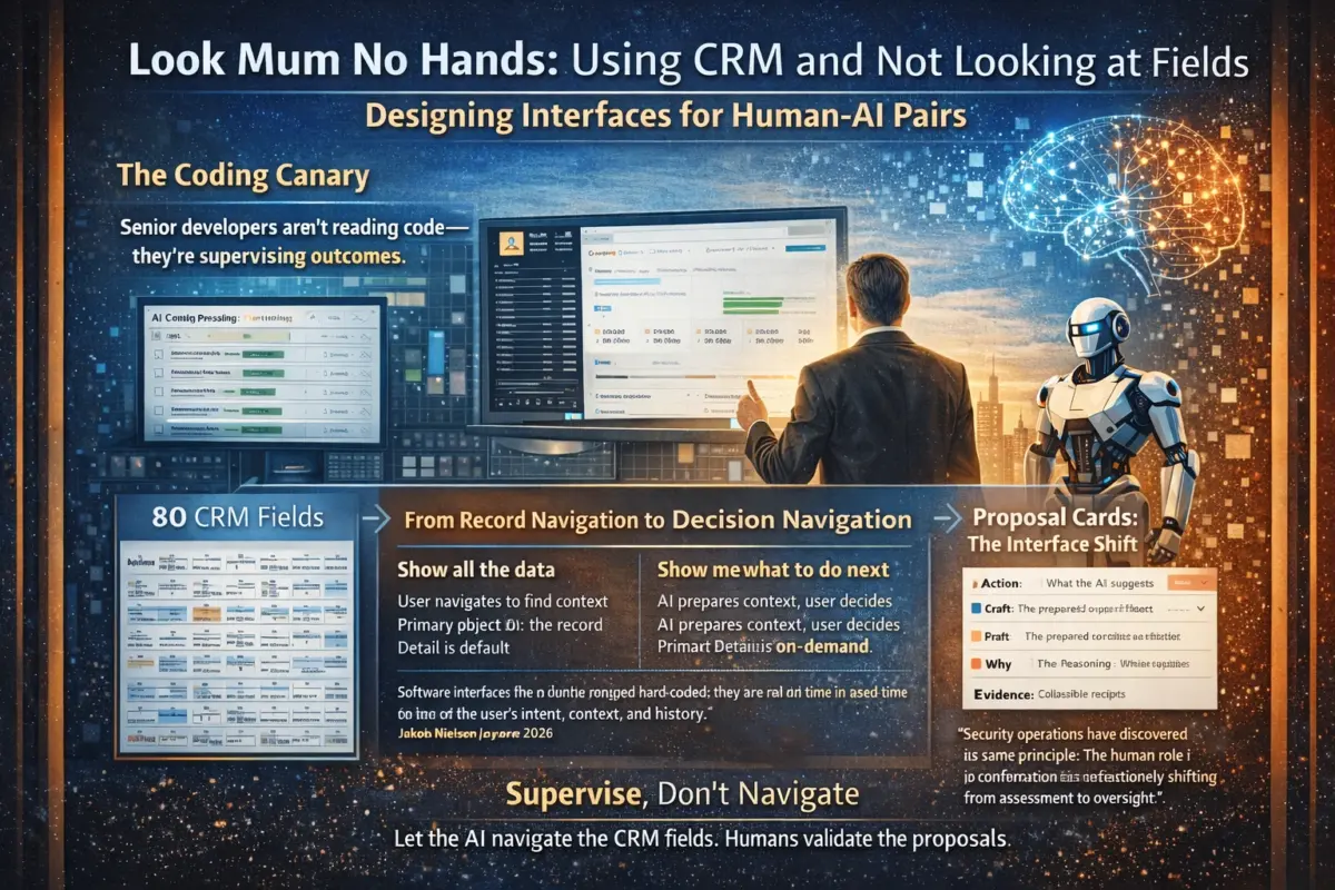 Look Mum No Hands: Using CRM and Not Looking at Fields