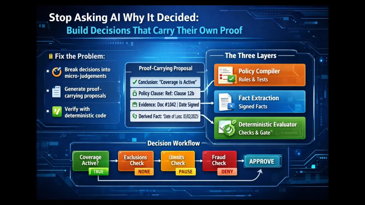 Stop Asking AI Why It Decided — Build Decisions That Carry Their Own Proof