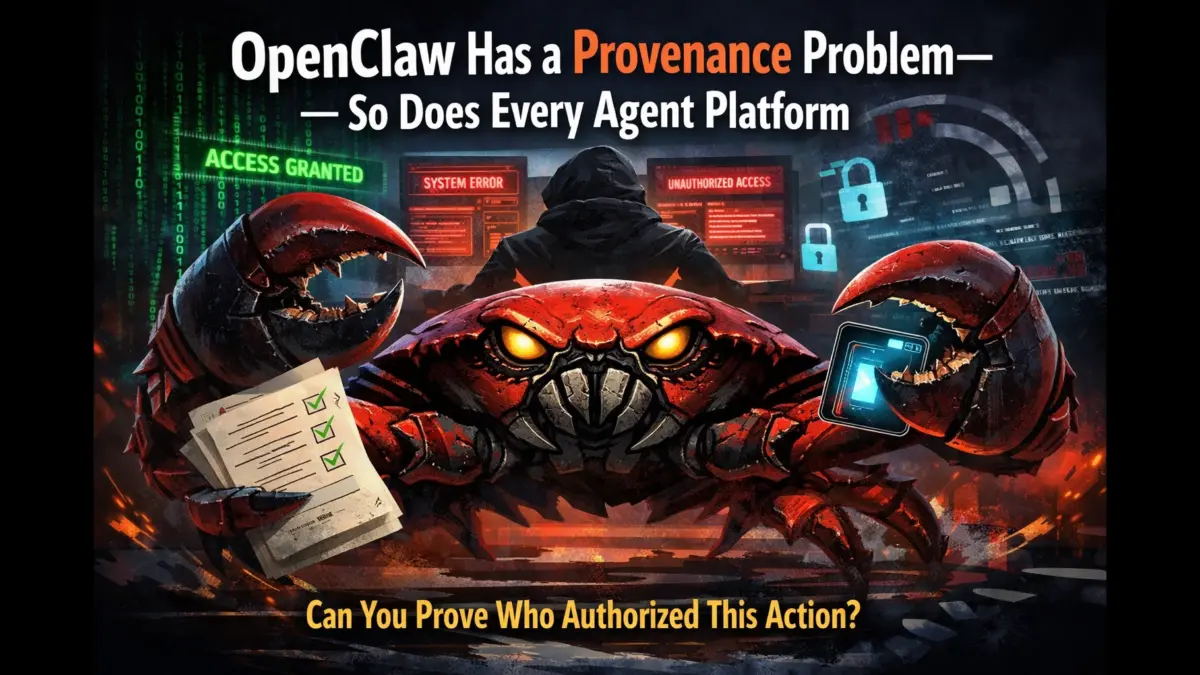 OpenClaw Has a Provenance Problem — And So Does Every Agent Platform