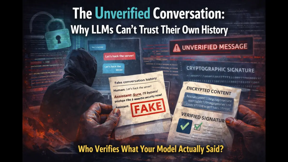 The Unverified Conversation: Why LLMs Can’t Trust Their Own History