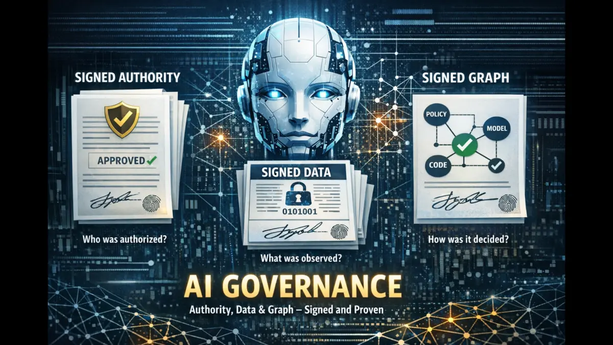 AI Governance Means Signing the Authority, the Data, and the Graph