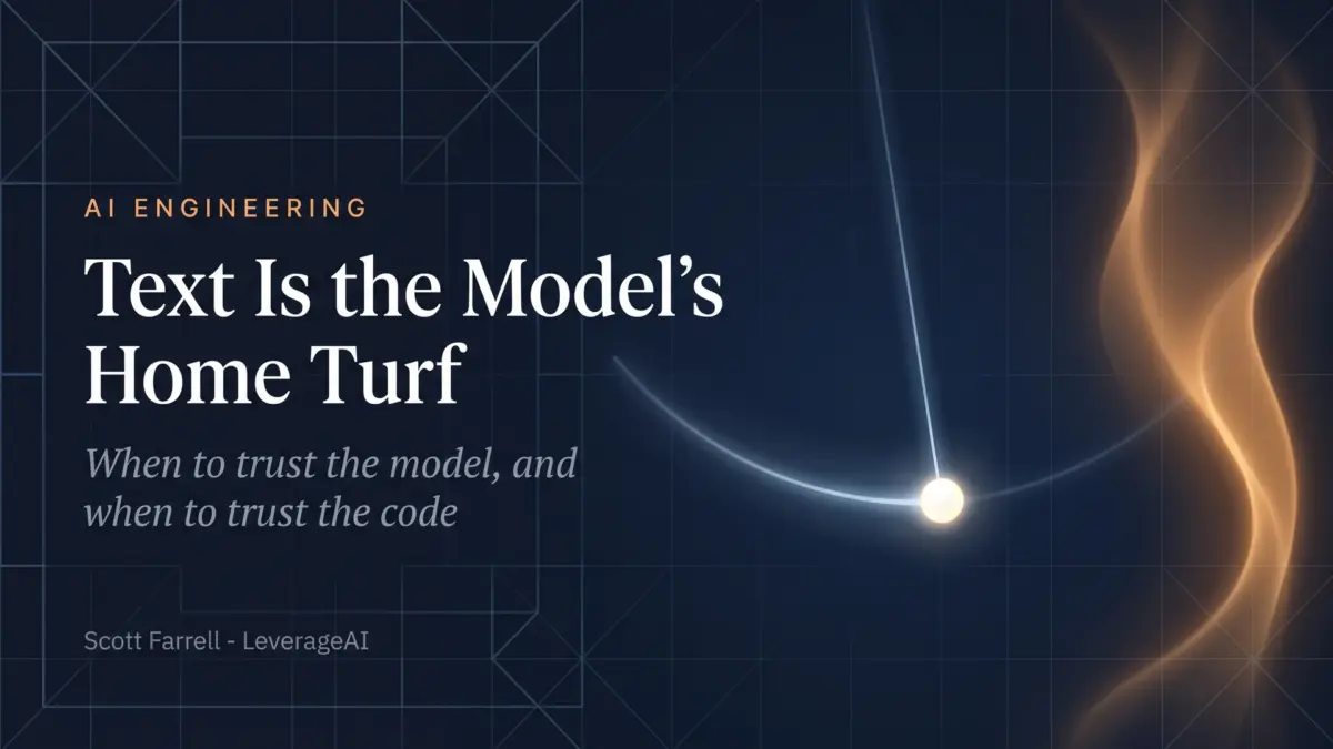 Text Is the Model’s Home Turf: A Field Note on the Pendulum Between Code and Judgment