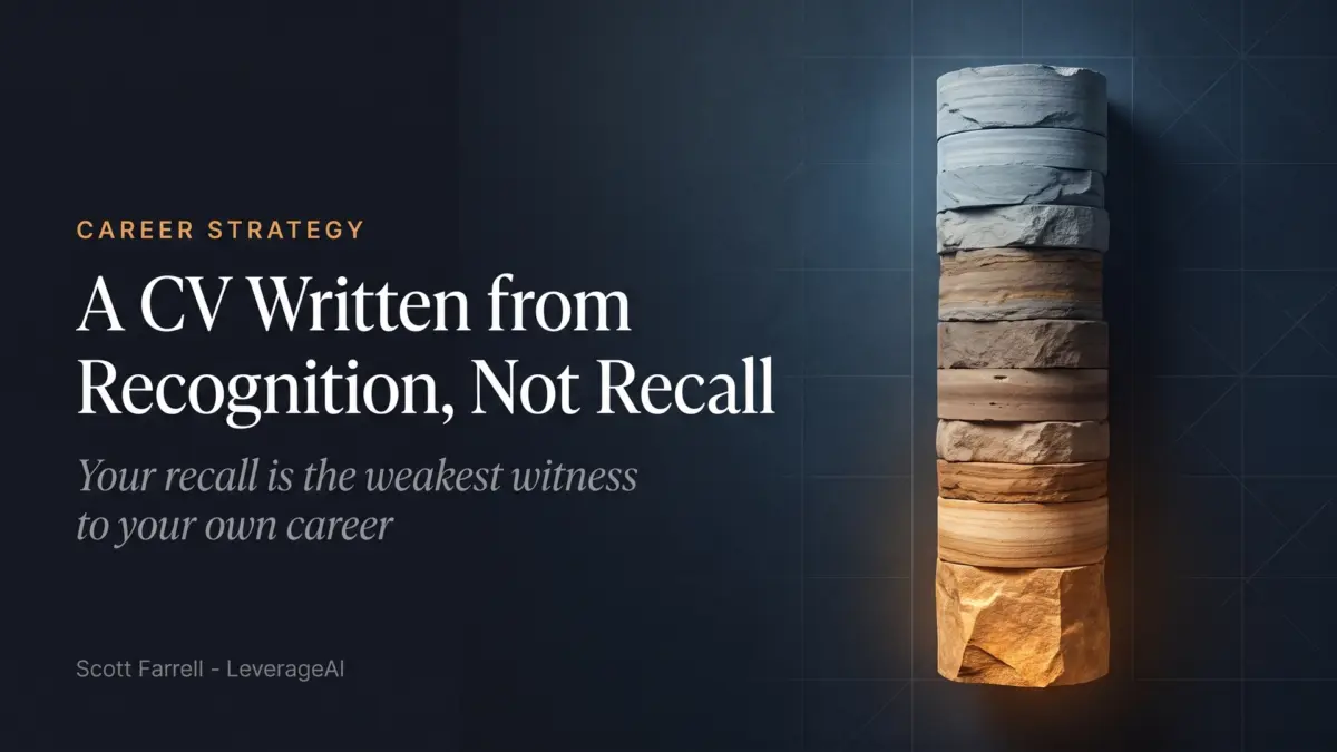 A CV Written from Recognition, Not Recall