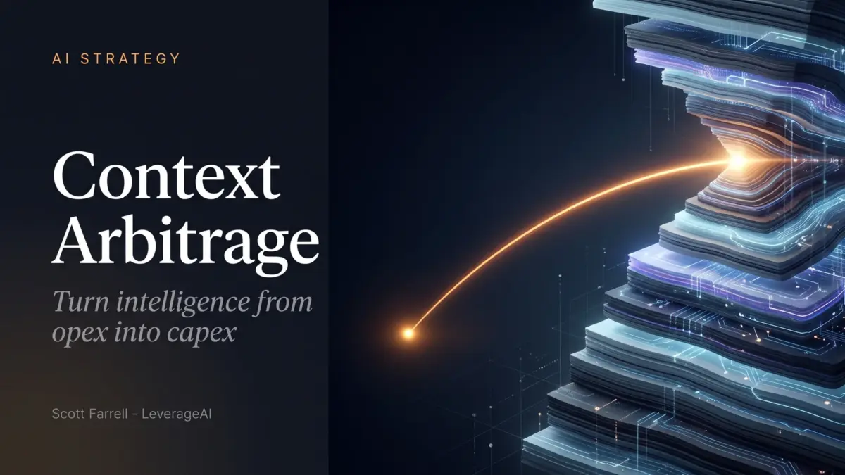 Context Arbitrage: Turn Intelligence from Opex into Capex