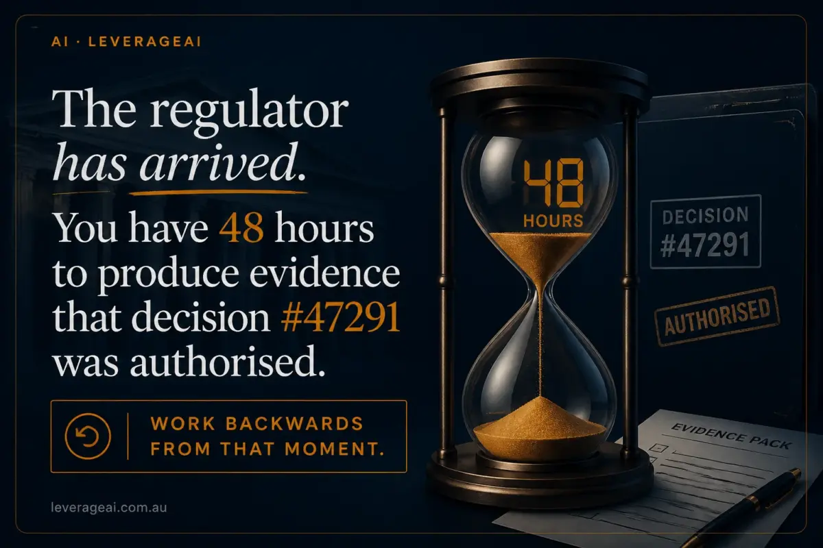 The audit moment is the only honest design brief for AI governance.