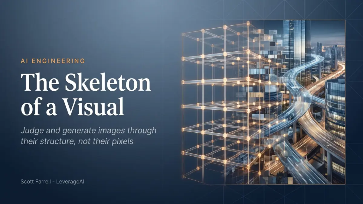 The Skeleton of a Visual: Judging and Generating Images Through Their Structure, Not Their Pixels