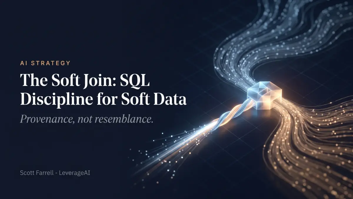 The Soft Join: SQL Discipline for Soft Data