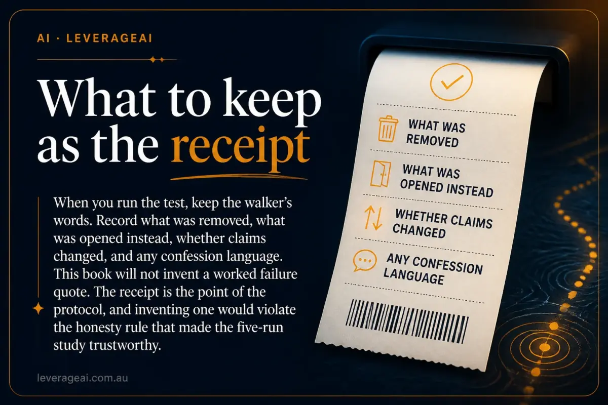 The Receipt You’re Not Allowed to Write Yourself